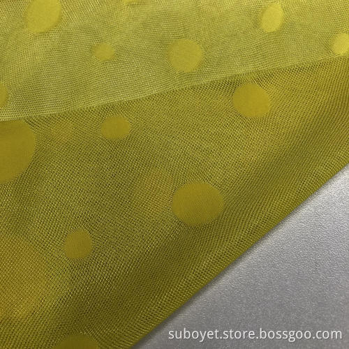 Jacquard stickningstyg (gul)